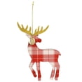 thumbnail image 2 of Martha Stewart Holiday Reindeer Ornament 4 Piece Set in Red and Green, 2 of 4