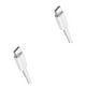 thumbnail image 4 of Methold Cable USB C de súper rápido 5A para P30 P20 Lite para Mi 9 8 carga rápida 3,0 tipo C carga para S10 9 blanco 0.25 m 2Conjunto, 4 of 6