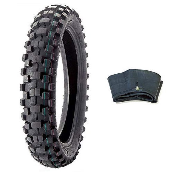 MMG Combo Dirt Bike Tire Size 90/100-14 Includes Inner Tube Size 90/100-14 TR4 Valve Stem