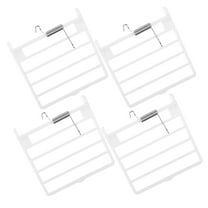 LEORX 4Set Plastic Bird Cage Door Parts with Spring Mechanism for Pet Bird Cage Daily Use