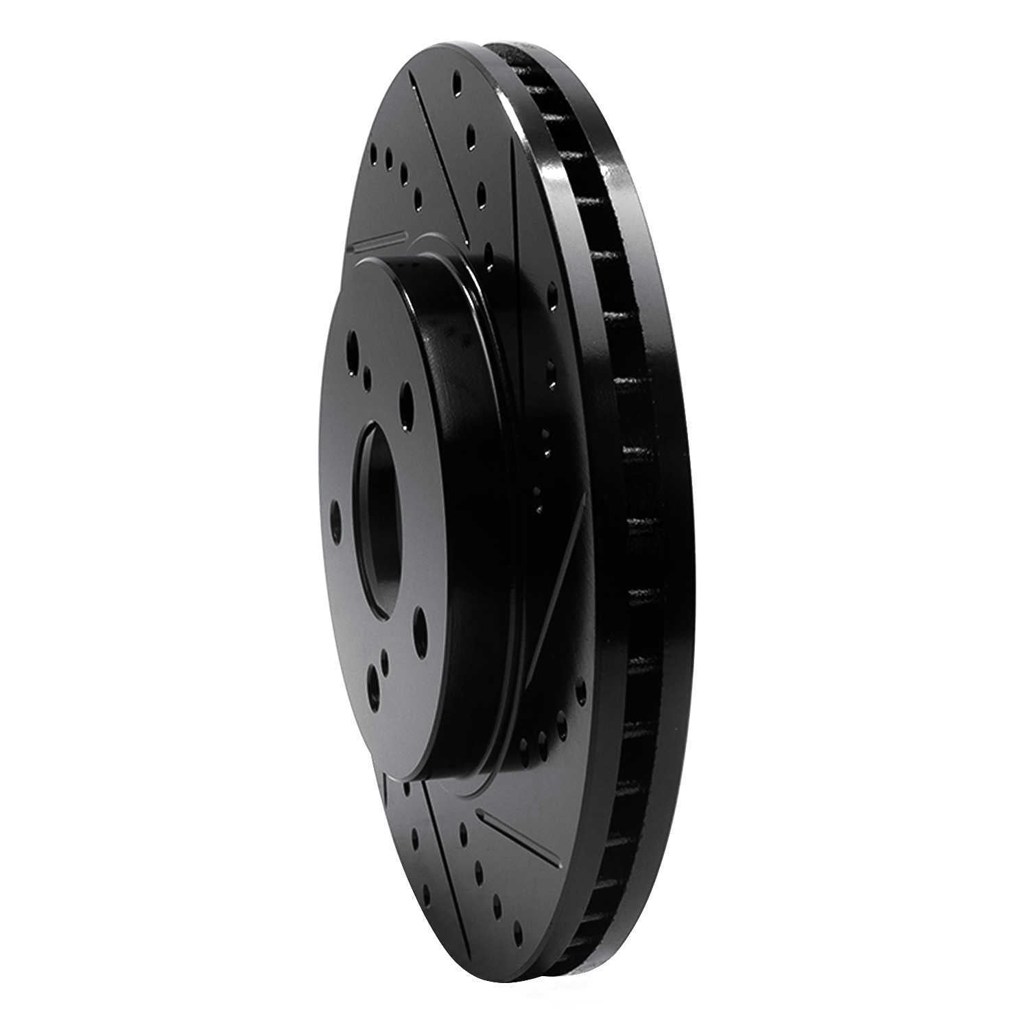 Dynamic Friction Company 633-76075R DFC Brake Rotor - Drilled And Slotted - Black