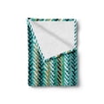 thumbnail image 2 of Abstract Soft Flannel Fleece Throw Blanket, Modern Design Art Print with Symmetric Brush Strokes and Dots, Cozy Plush for Indoor and Outdoor Use, 50" x 60", Dark Seafoam Multicolor, by Ambesonne, 2 of 6