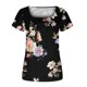 thumbnail image 4 of Fiudx Liquidación de Ahorros de Verano Blusa Holgada de Manga Corta con Cuello Redondo Informal Estampada a La Moda para Mujer, 4 of 5