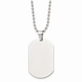 thumbnail image 1 of Stainless Steel Polished Dog Tag 24in Necklace; 24 inch; for Adults and Teens; for Women and Men, 1 of 1