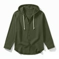 thumbnail image 4 of RXMEKW Solid Color Hooded Cardigan for Men with Button Front and Long Sleeves, 4 of 9
