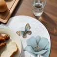 thumbnail image 3 of Blue Tulips Round 13 Inch Placemats Set of 8, Watercolor Flowers Butterfly Spring Farmhouse Blue HeatResistant Non Slip Place Mats for Dining Table, Wipeable Kitchen Table Mats for Housewarming, 3 of 9