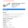 thumbnail image 2 of Windshield Wiper Linkage - Compatible with 2006 - 2011 Audi A6 - Dorman, 2 of 2