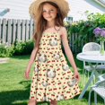 thumbnail image 5 of Uourmeti Capybara Summer Dresses for Girls 3-14 Cute Spaghetti Strap Swing Sundress Loose Cartoon Clothes Cute Kids A-Line Tiered Dresses for Party School, 5 of 6