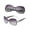 Purple, variant on WTOBBY Women's Retro Plastic Sunglasses for Summer, Vintage Cat Eye UV400 Protection Shades, Fashion Oval Frame Eyewear with Gradient Lenses,Black
