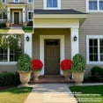 thumbnail image 4 of Artificial Topiary for Outdoors- 20” Potted Plant Fake Geraniums Bush-UV Resistant Artificial Outdoor Plant for Front Porch, Garden, Yard, Patio Decor（Red）, 4 of 5