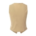 thumbnail image 4 of Made by Olivia Women's Button Front Stretch Cropped Tuxedo Suit Vest, 4 of 7