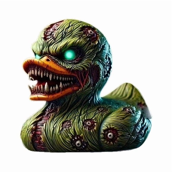 Horror Style Dark Mutant Duck Collectible Figurines Cartoon Duck Ornaments for Desktop Home Office Gifts(Mutant Duck)