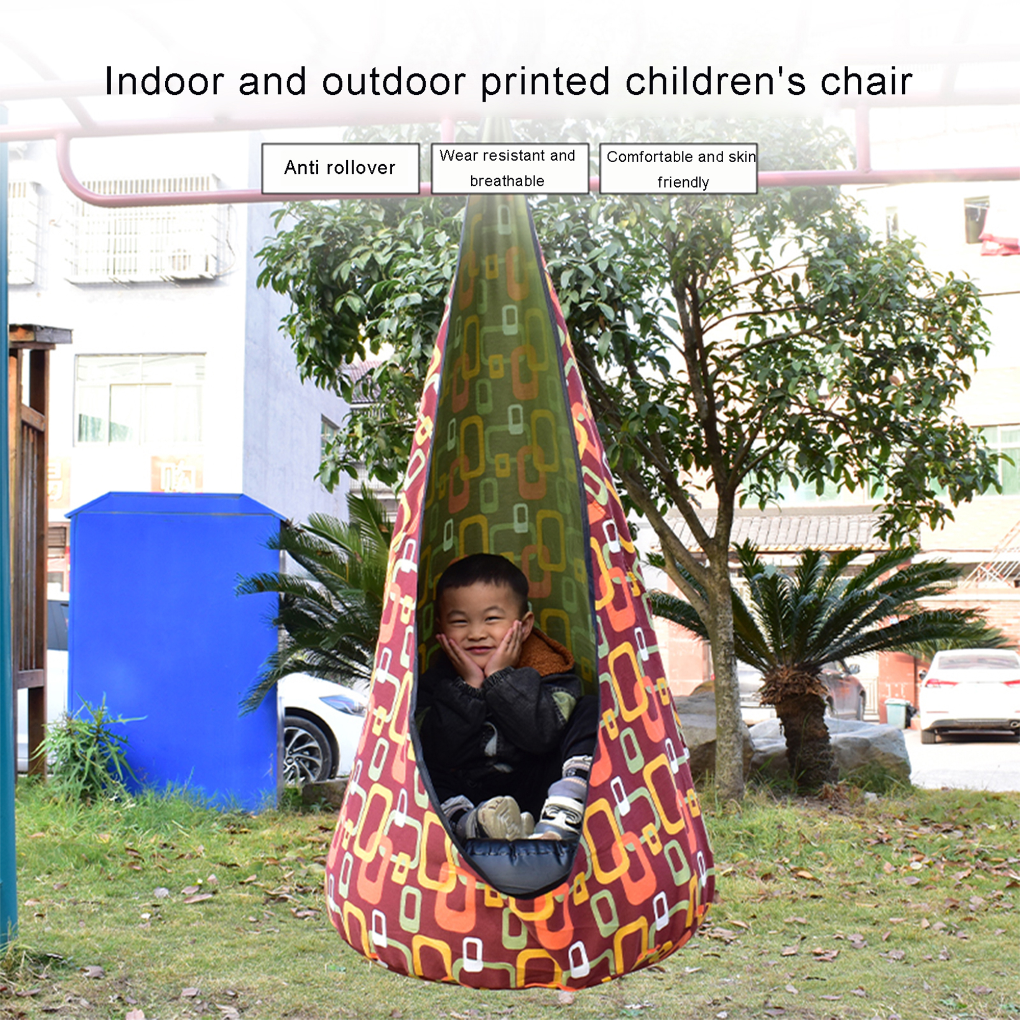 Puloru Children Hammock, Strong Weight Bearing Capacity Hanging Chair - image 3 of 5