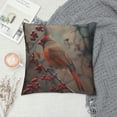 thumbnail image 2 of Awypu  Throw Pillow Covers Red Cardinal, Winter Cardinal Bird Berry Tree Boho Pillowcase Cushion Covers for Couch Bed, Square Decorative Pillow Cover Home Sofa Bedroom Car 20x20in, 2 of 5