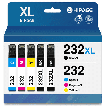 232 Ink for Epson 232 Ink for 232XL Ink Cartridge for Epson WorkForce WF-2930 WF-2950 Expression XP-4200 XP-4205 Printer (2Black  Cyan Magenta Yellow)