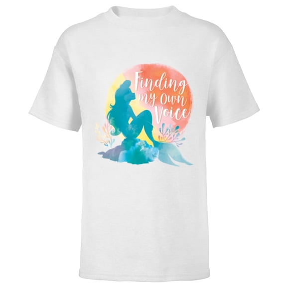 Disney Princess Ariel Finding Your Own Voice - Short Sleeve T-Shirt for Kids - Customized-White