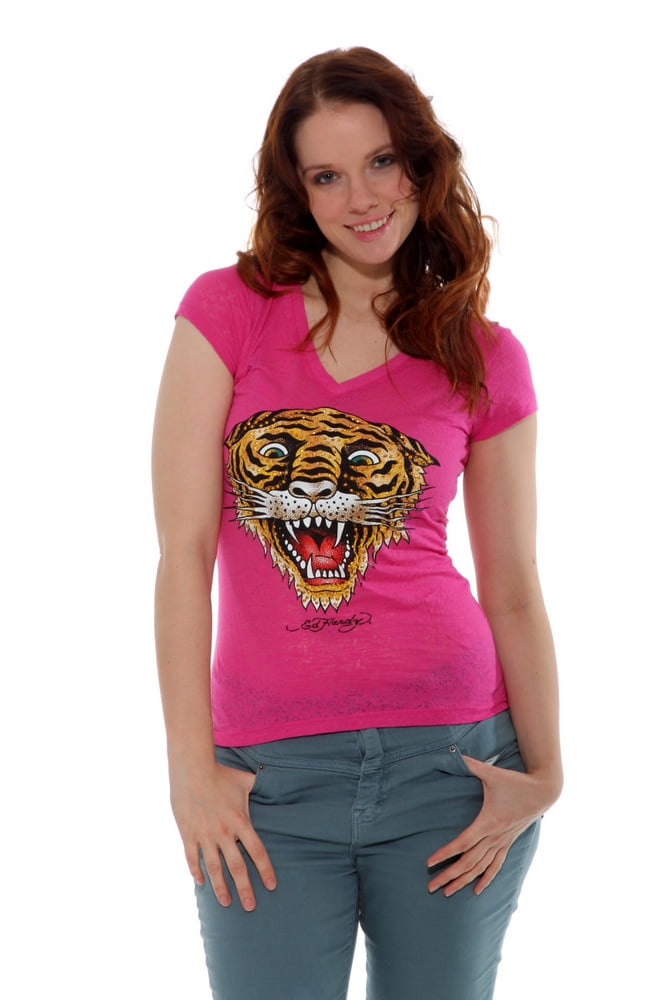 ed hardy shirt pink