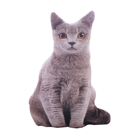 CASAFUN Cat Shape Plush Pillow Pet Pillow, 3D Decorative Ornaments, Cat Pillow for Festivals Childrens