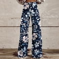 thumbnail image 2 of Abomasnow Women's Vintage Floral Print Jeans Low Rise Casual Wide Leg Baggy Denim Pants Colorful Y2k Wash Boyfriend Pants, 2 of 6