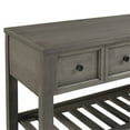 thumbnail image 3 of Walker Edison Transitionnel 48" Buffet 2 Tiroirs en Bois Massif Gris, 3 of 5