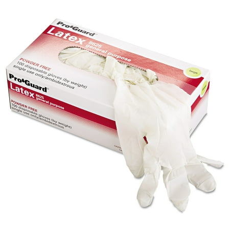 Impact Disposable Latex Powder Free Glove, Large, 100/Carton