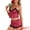 Red, variant on DARING DIVA Satin Lace Sleeveless Spaghetti Strap Cami Loungewear XS Pink
