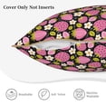 thumbnail image 5 of Fotbe Strawberry Pattern Velvet Decorative Throw Pillow Covers with Elegant Piping, Soft Plush Cushion Cover for Sofa, Bed, Car, Office-16"x16", 5 of 8