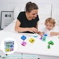 thumbnail image 5 of 16pcs Wooden Expressions Matching Block Puzzles w/54 Cards Early Educational Expressions Toy Parent-children Interactive Expression Building Blocks for 3 Years Old, 5 of 5