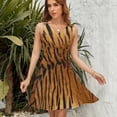 thumbnail image 7 of Tiger Skin Texture Dress Summer Street Style Dresses Female Sleeveless Printed Sundress, 7 of 7