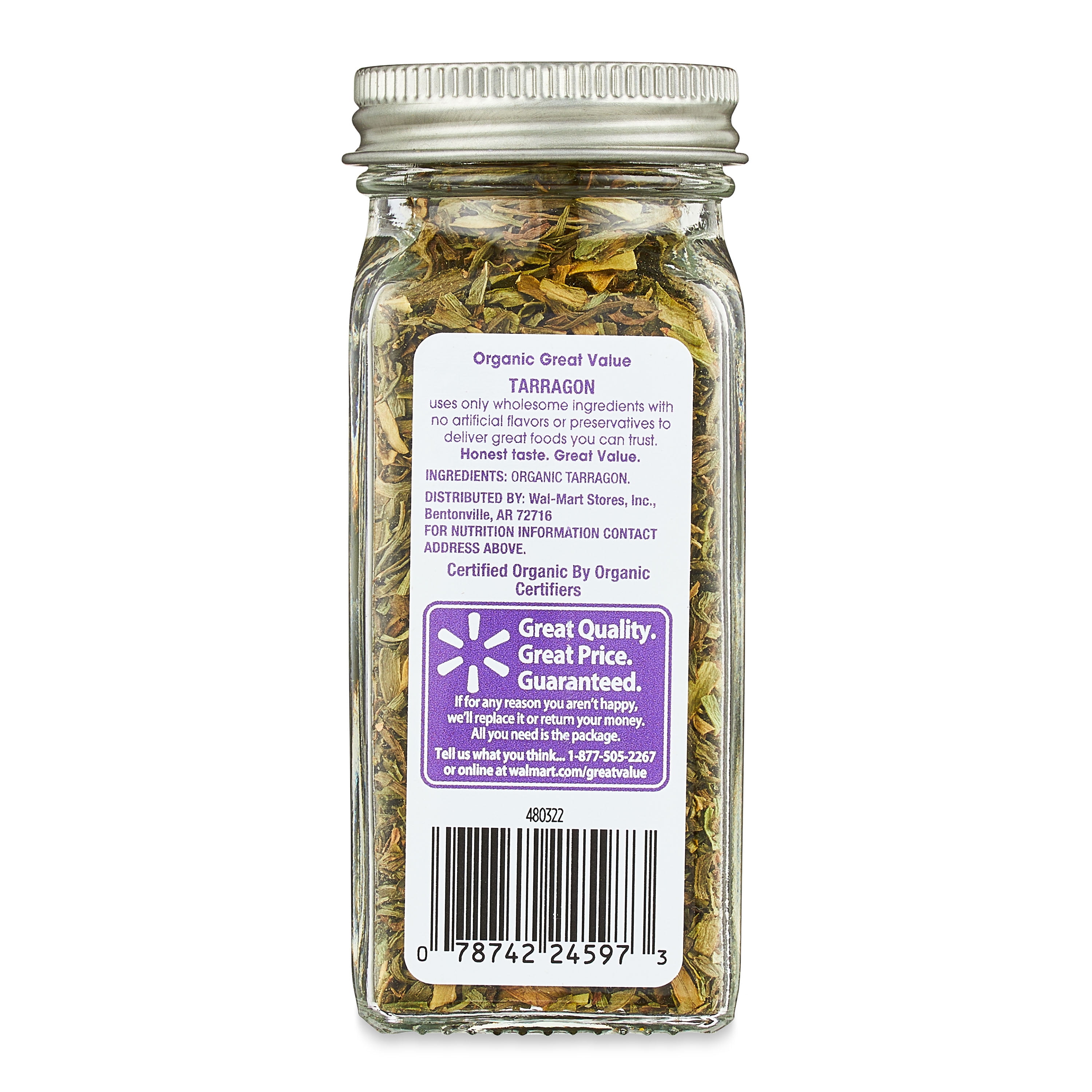 (3 pack) Great Value Organic Tarragon, 0.4 oz