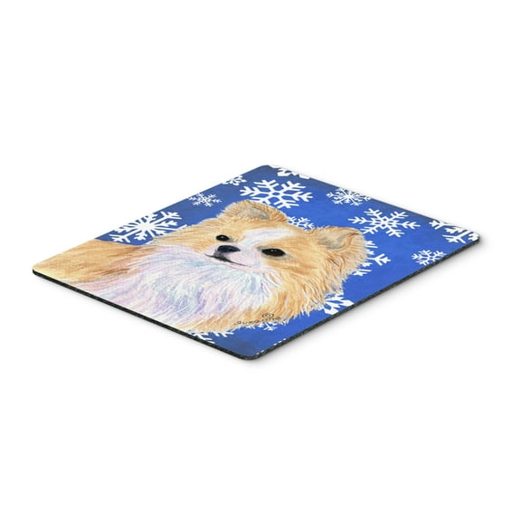 "Chihuahua Winter Snowflakes Holiday Mouse Pad Hot Pad or Trivet"