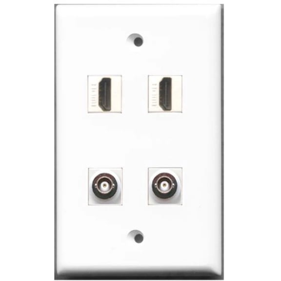 RiteAV - 2 Port HDMI 2 Port BNC Wall Plate