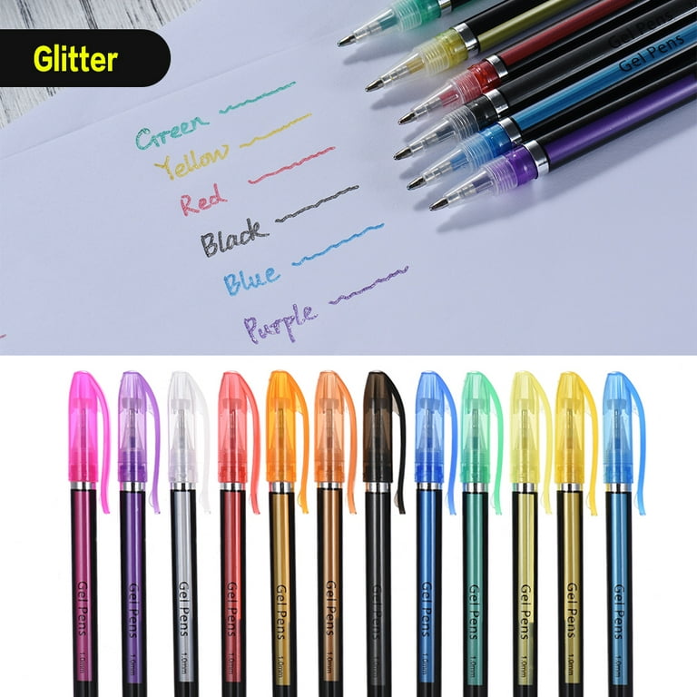 Doodle Pens 48 Color Gel Pens Set & Refills Neon Glitter Sketch Drawing  Color Pen Marker Hs