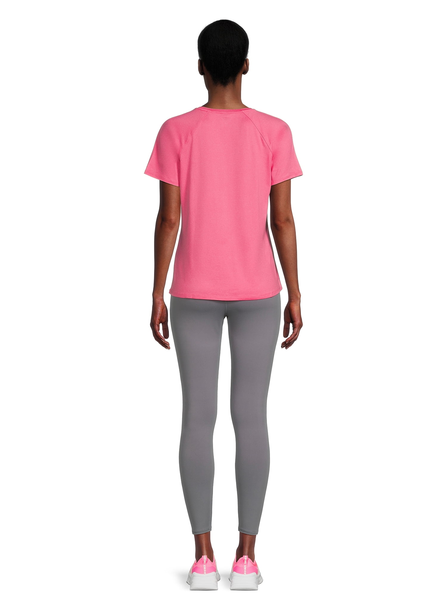 Athletic Works Women's Active T-Shirt and Leggings Set, 2-Piece, Sizes XS-XXXL