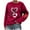D Wine, variant on Horkkom Valentines Day Sweaters for Women Long Sleeve Heart Sweatshirts Casual Loose Crewneck Sweatshirts L, Gifts for Women