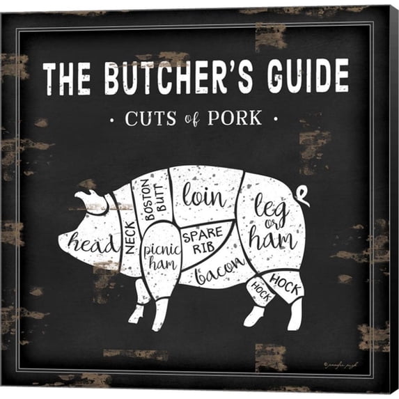 Metaverse Jennifer Pugh 'Butcher's Guide Pig' Canvas Art
