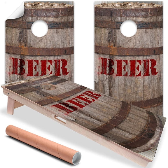 Cornhole Board Wraps and Decals for Boards Set of 2 Skins Professional Vinyl Covers Sticker Beer Barrel Bar and Pub Cornhole Wraps Stickers Cornhole Skins Cornhole Wraps for Boards