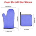 thumbnail image 4 of YFYANG Oven Mitts and Pot Holders Sets 4 Pieces, Non-Slip Heat Resistant Purple Textured Kitchen Glove Pot Mat for Cooking and Baking, 4 of 8