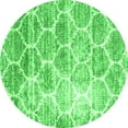thumbnail image 1 of Ahgly Company Indoor Round Abstract Green Contemporary Area Rugs, 3' Round, 1 of 1