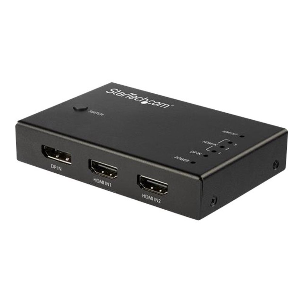 4 Port HDMI Video Switch, 3x HDMI & 1x DisplayPort, 4K