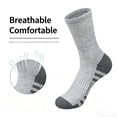 thumbnail image 3 of Xfvqtps 5 Pairs Mens Sports Socks Towel Bottom Mid Tube Thickened Elastic Sweat Absorbing Comfortable Breathable Outdoor Running Mountaineering Socks, 3 of 6