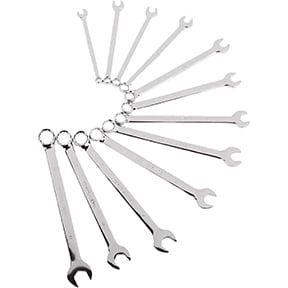 12 Piece V-Groove Metric Combination Wrench Set