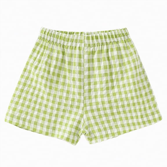 UAYOTSE Girls Plaid Casual Shorts Little 2T 3T 4T 5T Girls Wear Light Summer Pants Classic Toddler Dailywear,Sizes 5-6 Years