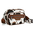 thumbnail image 4 of Wrangler Crossbody Bag for Women Multi Pocket Crossover Bag Shoulder Pursea with Adjustable Strap, Cow Print Brown, 4 of 8