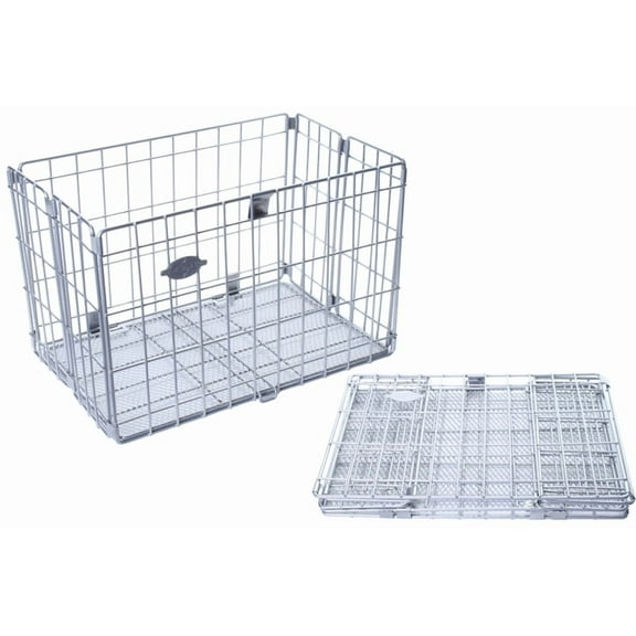 Sunlite Folding Basket Silver Steel 13x8.62x8.62`