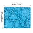 thumbnail image 4 of Binwennn Easter Keychain Collection Silicone DIY Rabbit Pendant Epoxy Products Candy Melting Pot Valentine Candy Baby Bunny Cake Pan Toaster Oven 9x13 Pan Easter Candy Lollipop Foil Pans with Lids, 4 of 4