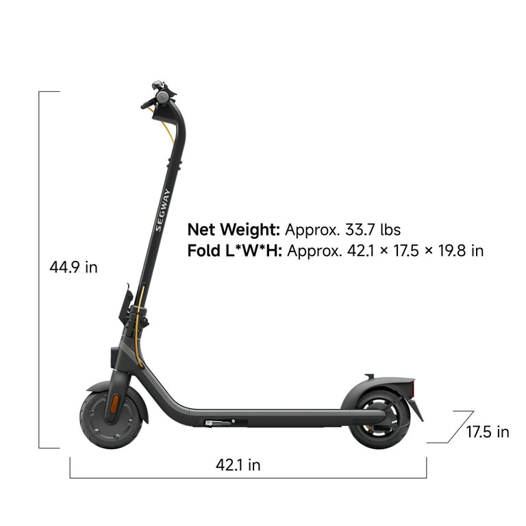 Segway DLX 2 Plus Electric Scooter, Teens and Adults, Black Segway DLX 2 Plus Electric Scooter, Teens and Adults, Black