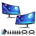 thumbnail image 1 of 2 x Alienware AW3423DW 34,2" 1440p HDR 175 Hz Monitor Curvo para Juegos (Luz Lunar) (AW3423DW) + 2 x Cable Display Port + Extensor de Auriculares + 2 x Cable HDMI + Kit de Limpieza, 1 of 8