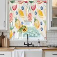 thumbnail image 4 of Summer Fruits Kitchen Window Curtains, Swag Curtains Valance for Bedroom Living Room Bathroom, Yellow Red Blue Watercolor Rod Pocket Window Treatment Curtain Block Drapes 2 Panels 36"x45", 4 of 9