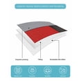 thumbnail image 5 of Quilts Twin Size, Red Grey Geometric Soft Comforter Bedding Set for Bed, Modern Black White Abstract Art Lightweight Quilted Bedspread with Pillow Cover(2 Pieces) for All Season, 68x86 Inch, 5 of 6